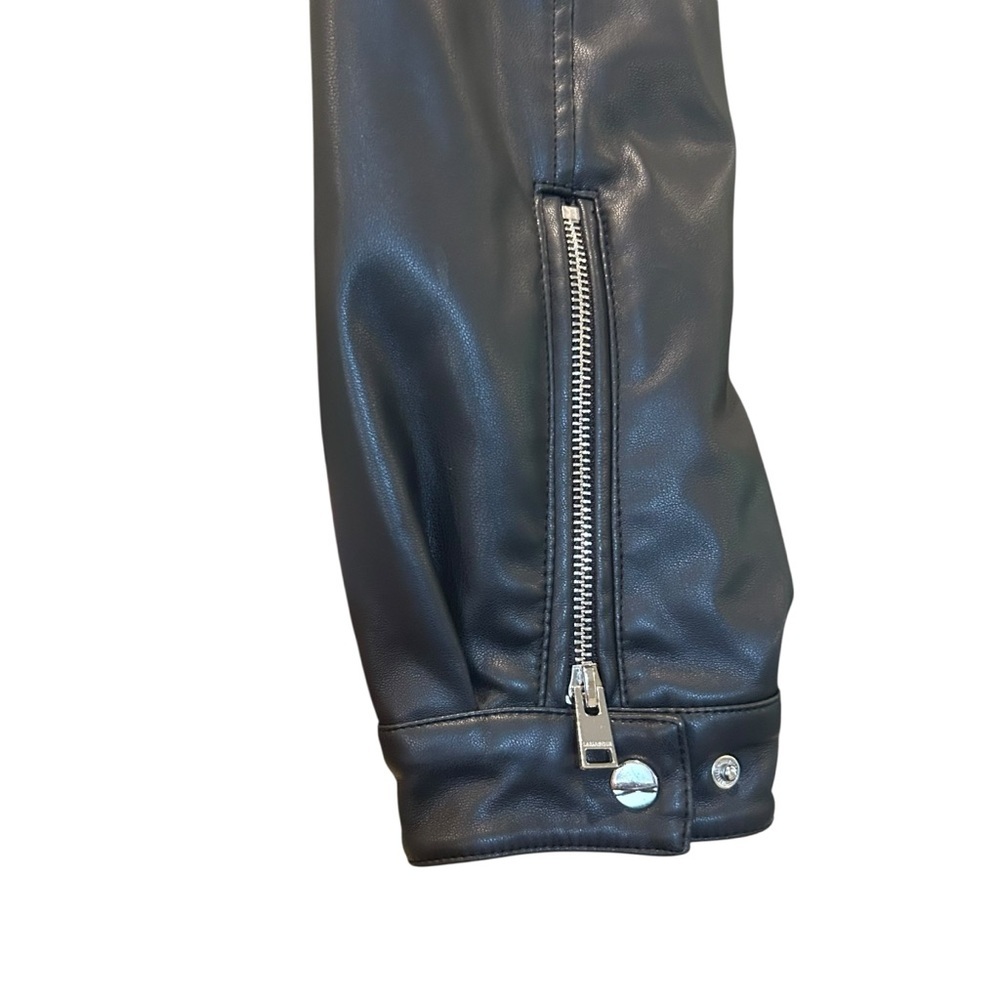 Lamarque Dani Moto Jacket Sz M Faux Leather Soft Pocket Zip Up Jacket - Picture 8 of 12
